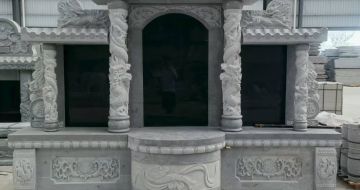 宁波 芝麻灰高档墓碑，土墓，可定制