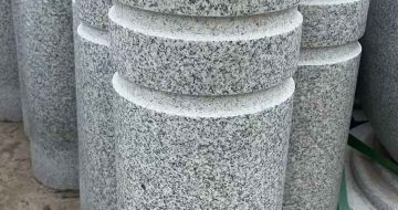 宁波 芝麻白花岗岩挡车柱、隔离柱多少钱