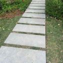 宁波 芝麻黑小区踏步、汀步石铺装效果