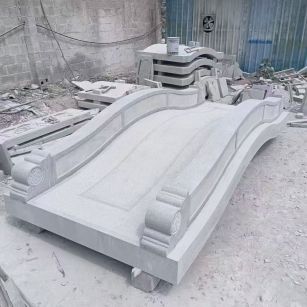 宁波 芝麻灰花岗岩园林景观 小石桥