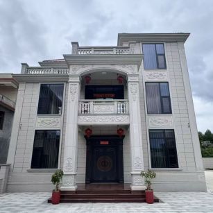 宁波 芝麻白石材别墅干挂案例展示