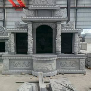 宁波 芝麻灰高档墓碑，土墓，可定制