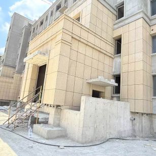宁波 黄金麻干挂，工地实拍