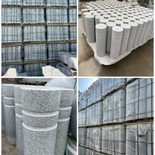 宁波 芝麻白花岗岩挡车柱、隔离柱多少钱