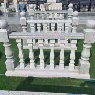 宁波 别墅石材栏杆特写