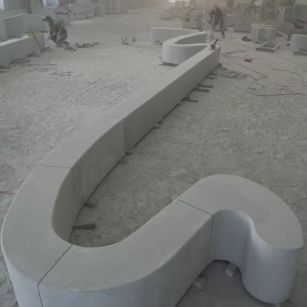 宁波 花岗岩整石坐凳拼装