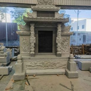 宁波 芝麻灰高档墓碑、土墓，一套也支持定做