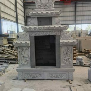 宁波 芝麻灰高档墓碑、土墓，一套也支持定做