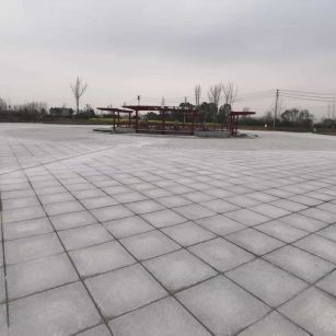 宁波 芝麻白火烧面-公园广场地铺效果