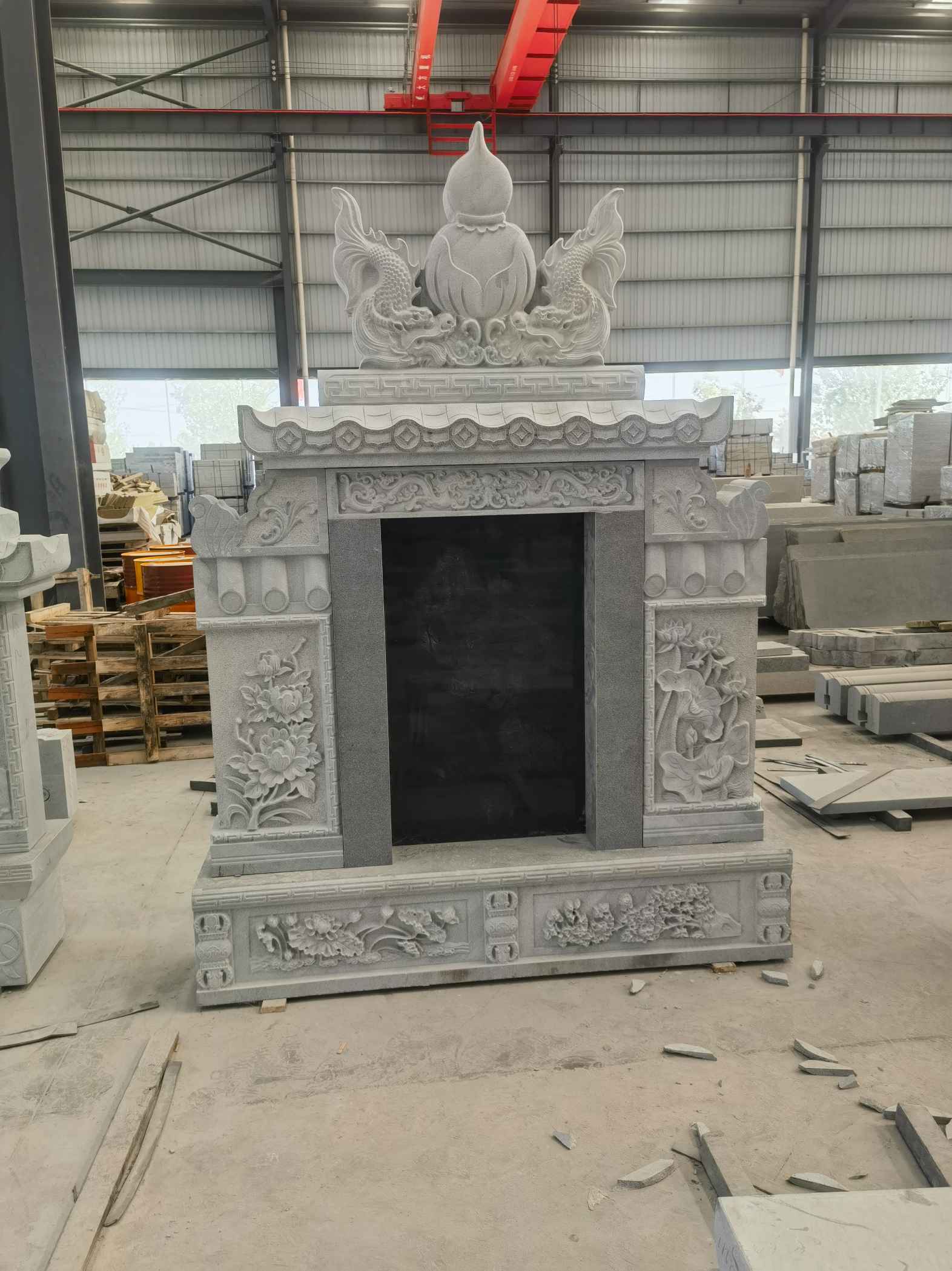 宁波 芝麻灰高档墓碑、土墓，一套也支持定做