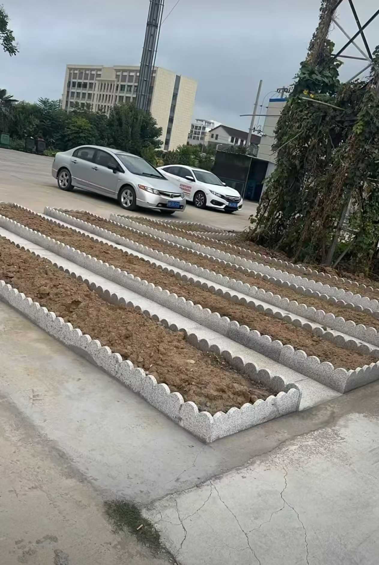 宁波 花边石、花围石、花园石安装效果