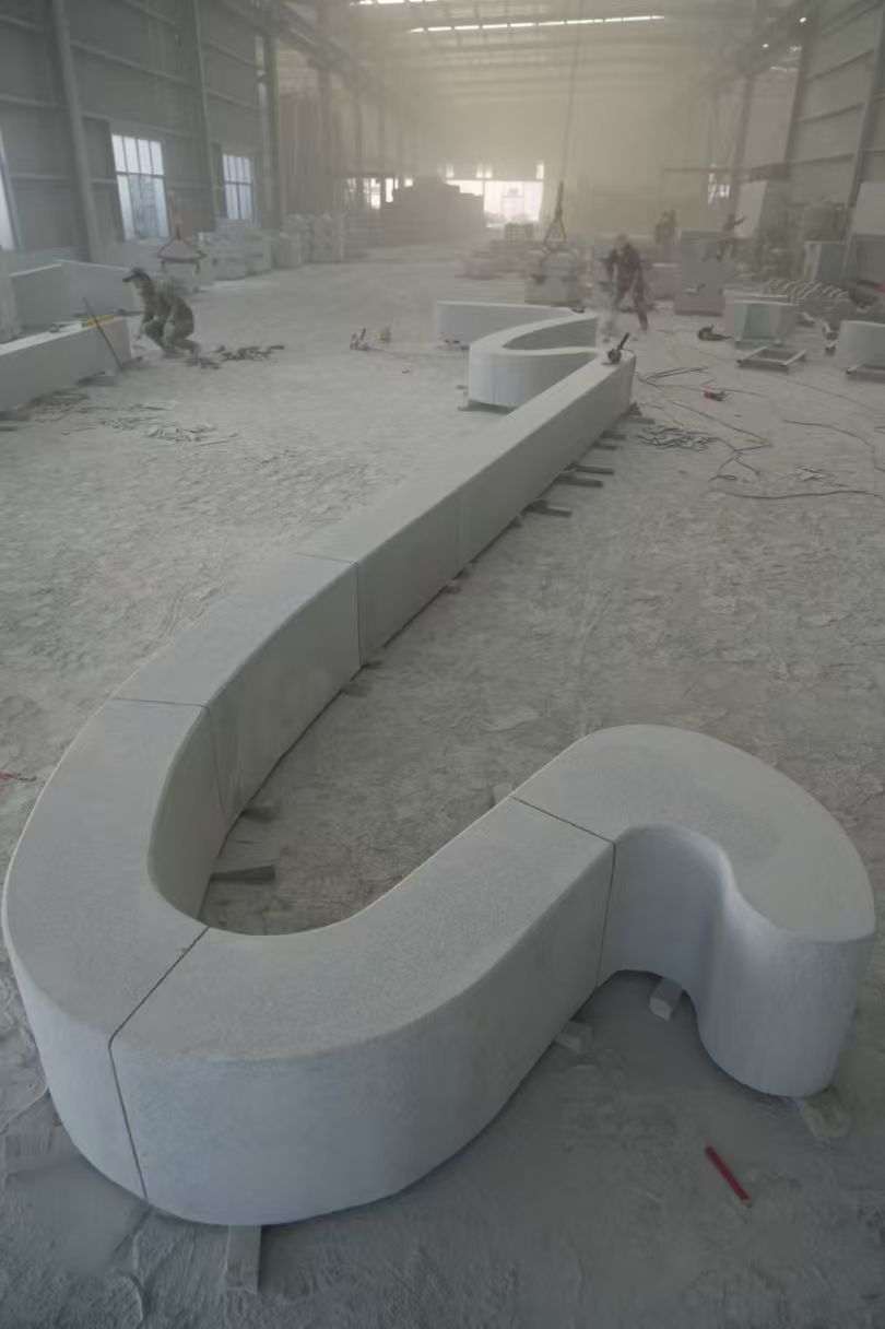 宁波 花岗岩整石坐凳拼装